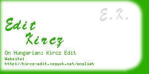 edit kircz business card